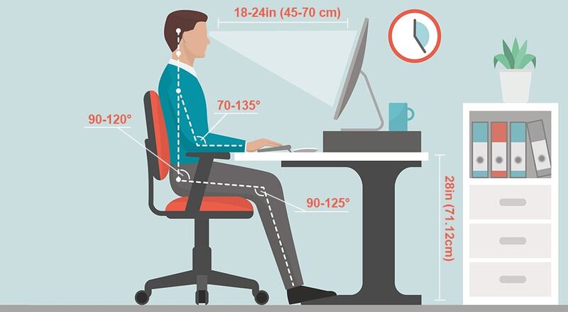 make sure that your desk is at a comfortable height