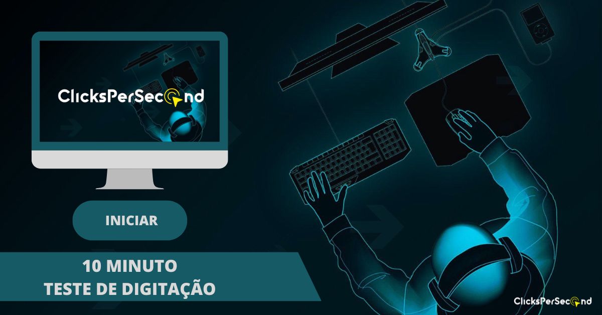 Teste de Digitação de 10 Minutos | WPM e Precisão
